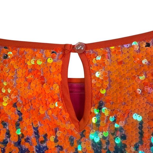 Eva Franco Loretta Multicolor Sequined Tee Vibrant Colorful Whimsy Party Fun S - Picture 9 of 12
